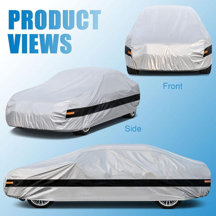 Holthly 10 Layers Truck Cover Waterproof All Weather. Pickup Truck Cover Rain UV Protection. Length: Up to 210 inches, Universal Fit Most Regular Cab Short Box Ford F100 Chevy C10 S10 Ram 150 250.