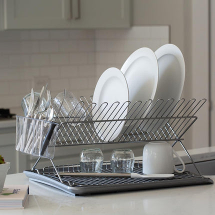 Better Houseware Drain Boards for Kitchen Counter 19.6 x 15.6 x 1.5 Black Dish Drainer Mat Shields Countertops from Water Damage