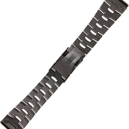 Garmin QuickFit Watch Bands (26mm), suitable for selected fēnix-, epix-, Descent-, D2-, Instinct-, Forerunner- and Approach series smartwatches, Original accessory,Vented Titanium Bracelet,Carbon Grey