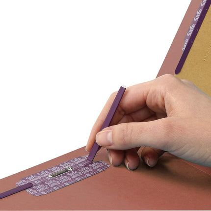 Carpeta de clasificación Smead Endflap, tamaño carta, corte recto, 1 divisor, 10 por caja (26855)