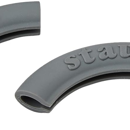 Staub 1190797-2 Silicone Handles, Round, Black, Grey