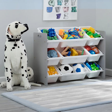Delta Children My Size 9 Bin Plastic Toy Organizer, Grey