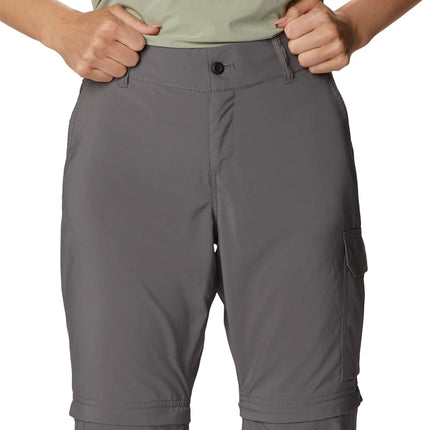 Columbia Women's Silver Ridge Utility Convertible Pant Hiking Convertible Trousers, City Grey, Size 14/R