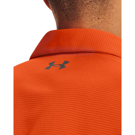Polo de hombre Under Armour Tech Naranja/Grafito 4XL