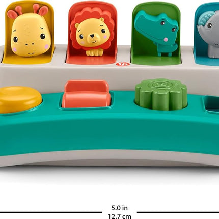 Fisher-Price Baby Early Learning Toy with Fine Motor Activities for Cause-and-Effect Play, Busy Buddies Pop-Up