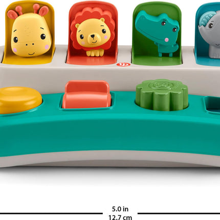Fisher-Price Baby Early Learning Toy with Fine Motor Activities for Cause-and-Effect Play, Busy Buddies Pop-Up