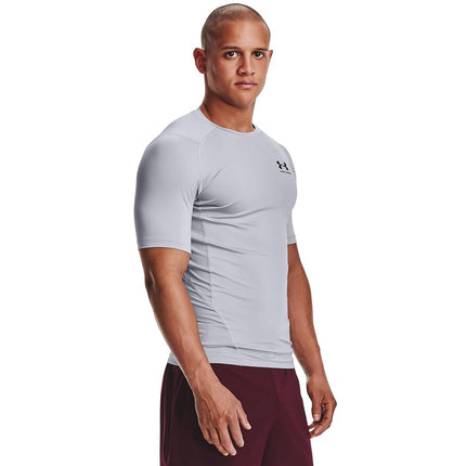 Under Armour Men's HeatGear Compression Short-Sleeve T-Shirt, Mod Gray (011)/Black, XL