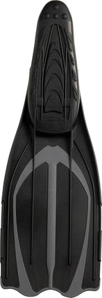 Cressi Adult Pluma Fins - Fluid Flutter Swimming Fins - Polypropylene Flippers - Snorkelling & Freediving Use - Dark - 7/8