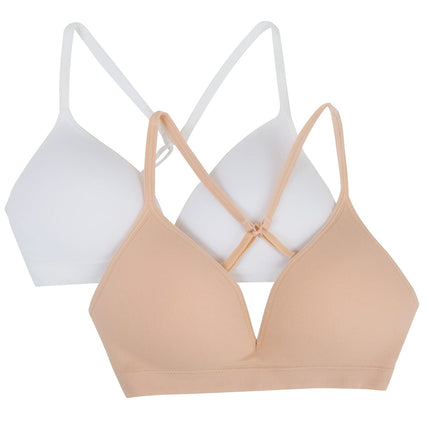 Fruit of the Loom Girls' Seamless Soft Cup Bra, 2-