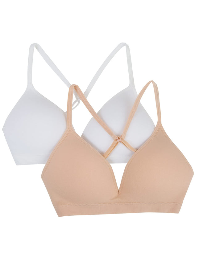 Fruit of the Loom Girls' Seamless Soft Cup Bra, 2-