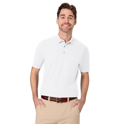 Hanes Men's FreshIQ X-Temp, Moisture-Wicking Performance Polo Shirt T, White, Large