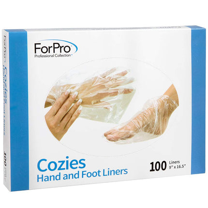 ForPro Professional Collection Cozies Hand and Foot Liners, Paraffin, Heated Mitts, Hand/Foot Treatments, 9” W x 16.5” L, 100-Count
