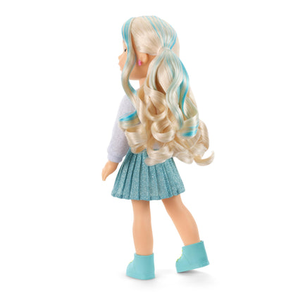 American Girl, AG Sisters Jozette Doll, with Blue Eyes, Long Wavy Blonde Hair with Blue Highlights, 14.5", Ages 4+