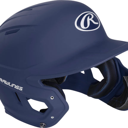 Rawlings Mach 1-Tone Right Batting Helmet W/Adjustable Face Guard Right Handed Adjustable, SR, Navy