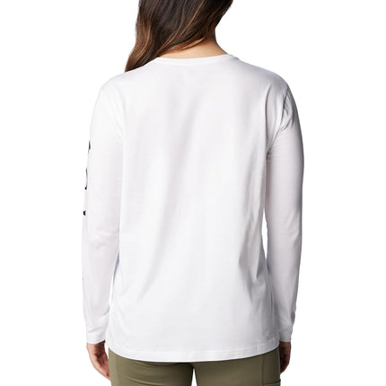 Columbia Women's North Cascades Long Sleeve Tee, White/Gem Columbia, Talla XS