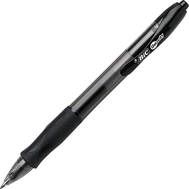 Bolígrafos de gel BIC SUPER SMOOTH Gel-ocity, paquete a granel de 24 bolígrafos de tinta, 12 bolígrafos de gel retráctiles negros y 12 azules, punta mediana de 0.7 mm, 24 unidades