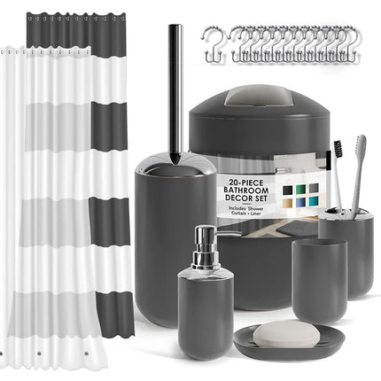 Clara Clark Bathroom Set - Black Bathroom Accessor