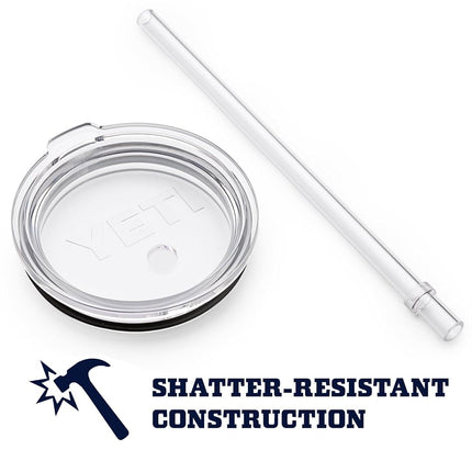 YETI Straw Lid for YETI Rambler 16 oz Pint, 20 oz Tumbler, 24 oz Mug, 25 oz Straw Mug, Shatter-proof and Dishwasher safe