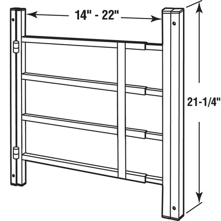 Prime-Line Products S 4771 Grille de protection pour fenêtre à 4 barreaux, 35,56 cm - 55,88 cm x 53,34 cm, noire