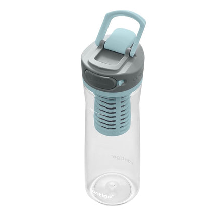 Contigo Clybourn Plastic FreeFlow Filter Water Bottle with AUTOSEAL spill-proof Lid 24oz., Salt
