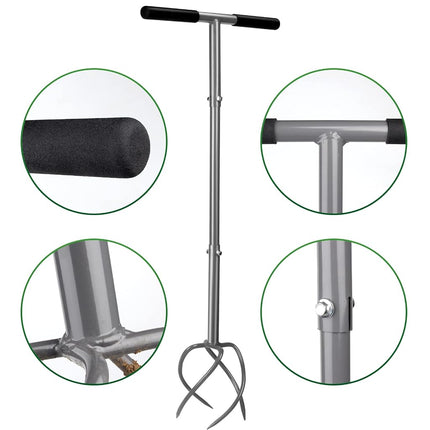 Walensee Upgrade Twist Tiller Manual Hand Tiller Garden Claw Cultivator with a Removable Big Claw, Garden Claw Tool Long Handle Steel Tiller Lawn Aerator Soli Lossener for Gardening Bed and Plant Box