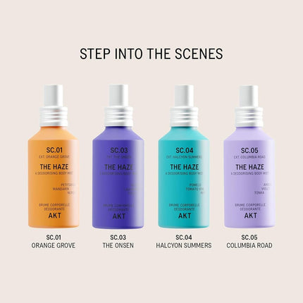 AKT The Haze, Natural Deodorising Body Mist | SC.02 AFTER THUNDER: cedar, eucalyptus, bitter orange | Alcohol-Free, Gender-Free | With Skin-Loving Niacinamide & Balancing Prebiotics, 100 mL