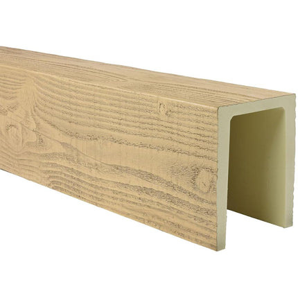 Heritage Timber MENA Faux Wood Beam, 3-Sided (U-Beam), 3 1/2"W x 3 1/2"H x 72"L, Natural White Oak Finish