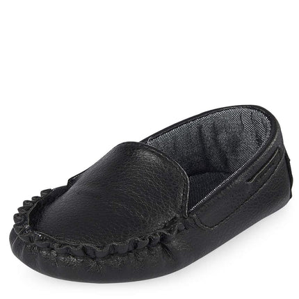 The Children's Place Baby-Boy's Dress Loafers, Black, 3-6 Months Infant