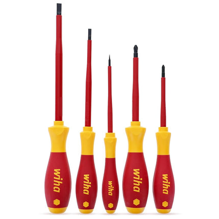 Wiha 32091 5-Piece 1000-Volt Slotted and Phillips 