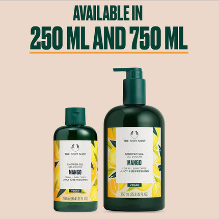 The Body Shop Mango Shower Gel, Shower Gel for Women and Men, 750ml