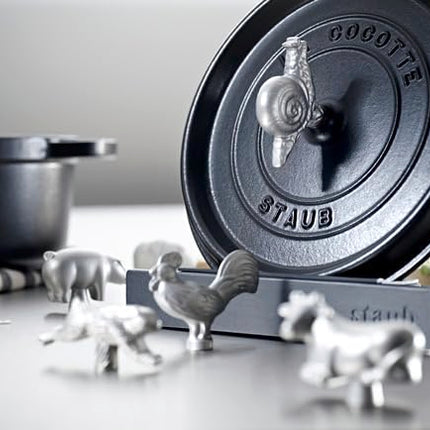 Staub Pig Lid Knob, Silver