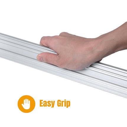 POWERTEC Escuadras de aluminio para maquinista de 18 y 38 pulgadas, para comprobar la deformación de la superficie, marcar/trazar líneas - Se utilizan con galgas de espesores para reparaciones de automóviles, comprobaciones de culatas (72111)