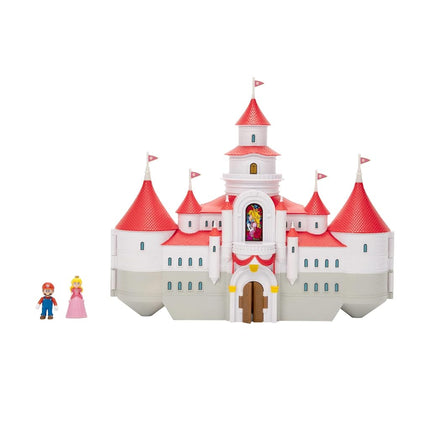 Super Mario Bros. Movie Mushroom Kingdom Castle Playset � Includes 1.25� Mario & Princess Peach Mini Figures � Interactive Movie Training Grounds � Ages 3+