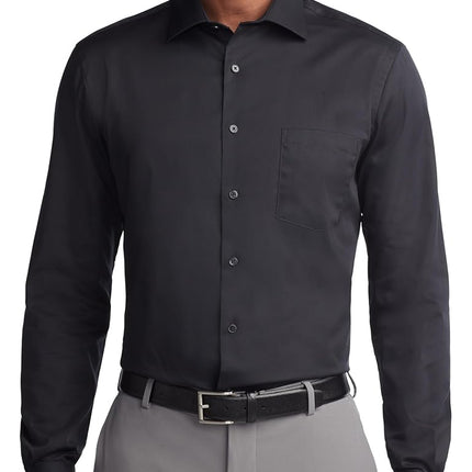 Van Heusen Men's Regular Fit Twill Solid Button Do