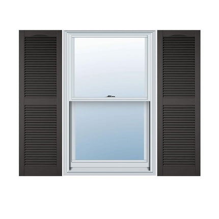 Contraventanas exteriores de vinilo con celosía, 30.5 x 63.5 cm, color marrón mosquete, Mid-America 00 01 1225010 (Par)