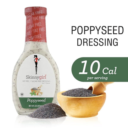 Skinnygirl Salad Dressing Variety Pack - Including Balsamic Vinaigrette, Honey Dijon, Raspberry Vinaigrette, & Poppyseed - 8 oz Bottles - By Veher