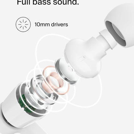 Belkin SoundForm Wired Earbuds with USB-C Connector, in-Ear Earphones w/Microphone - USB-C Headphones for iPhone 17, iPhone 16, iPad mini, Galaxy S25, Google Pixel 9, Android, and More - White