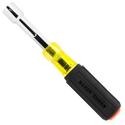 Klein Tools 654916MAG Heavy Duty Hollow Shaft Nut Driver, Magnetic, Color-Coded 9/16-Inch Hex, Pass Through Design, 6-Point, Cushion-Grip Handle