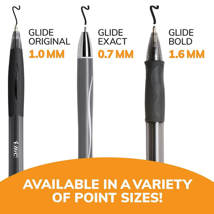 BIC VLGB11BK Velocity Retractable Ballpoint Pen, Black Ink, 1.6mm, Bold, Dozen