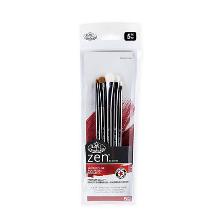 Royal & Langnickel Zen 5 Piece Watercolour Scrubber Paint Brush Set