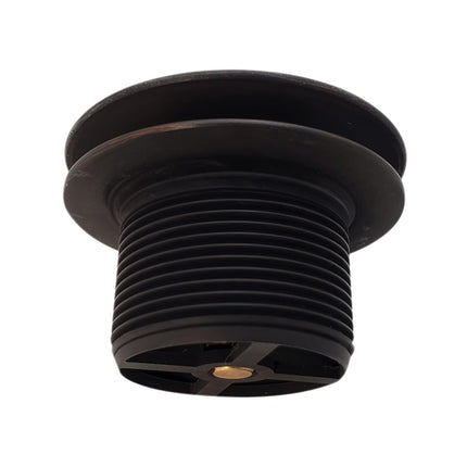 Westbrass D398RK-12A Bouchon de vidange de baignoire à champignon, filetage grossier NPSM 1-1/2" avec plaque frontale de trop-plein Illusionary, bronze antique