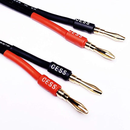 CNCESS CESS-004 Câble adaptateur pour haut-parleur Fiche Banane vers Speakon Femelle 12AWG - Lot de 2 (Banane 4mm)