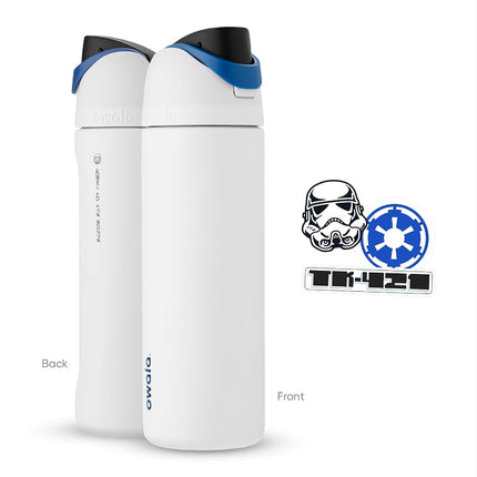 Owala Star Wars FreeSip Insulated Stainless Steel Water Bottle with Straw for Sports and Travel, BPA-Free, 24-Ounce, Stormtrooper
