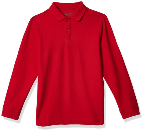 Nautica Boys' School Uniform Long Sleeve Polo Shir