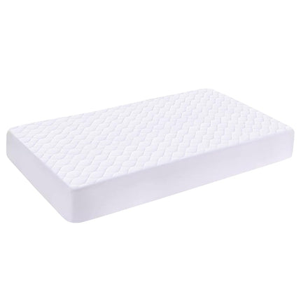 Protector de colchón acolchado impermeable de microfibra suave para cuna y cama infantil American Baby Company, blanco, 52"x28"x9"