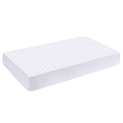 American Baby Company Soft Microfiber Waterproof Fitted Crib and Toddler Mattress Protector, Quilted Mattress Pad Cover, White, 52"x28"x9"