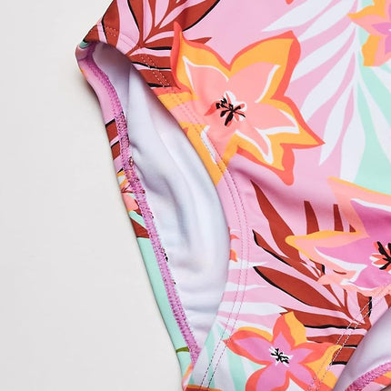 Kanu Surf - Traje de baño de una pieza tipo halter Jasmine Beach Sport para niñas, rosa arrecife de coral, 14