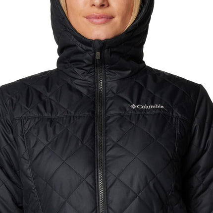 Chaqueta Columbia Copper Crest II con capucha para mujer, color negro, talla 2X Plus