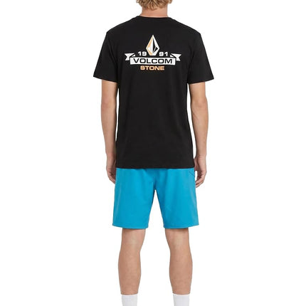 Volcom Men's Blaquedout Short Sleeve Tee T-Shirt, Black, XL