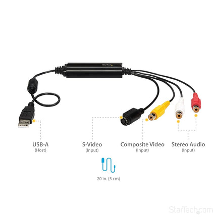 StarTech.com S-Video/Composite to USB 2.0 SD Video Capture Device Cable